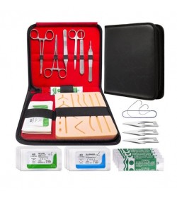 Complete Surgical Suture Practice Kit with Curved Suture Pad Practice